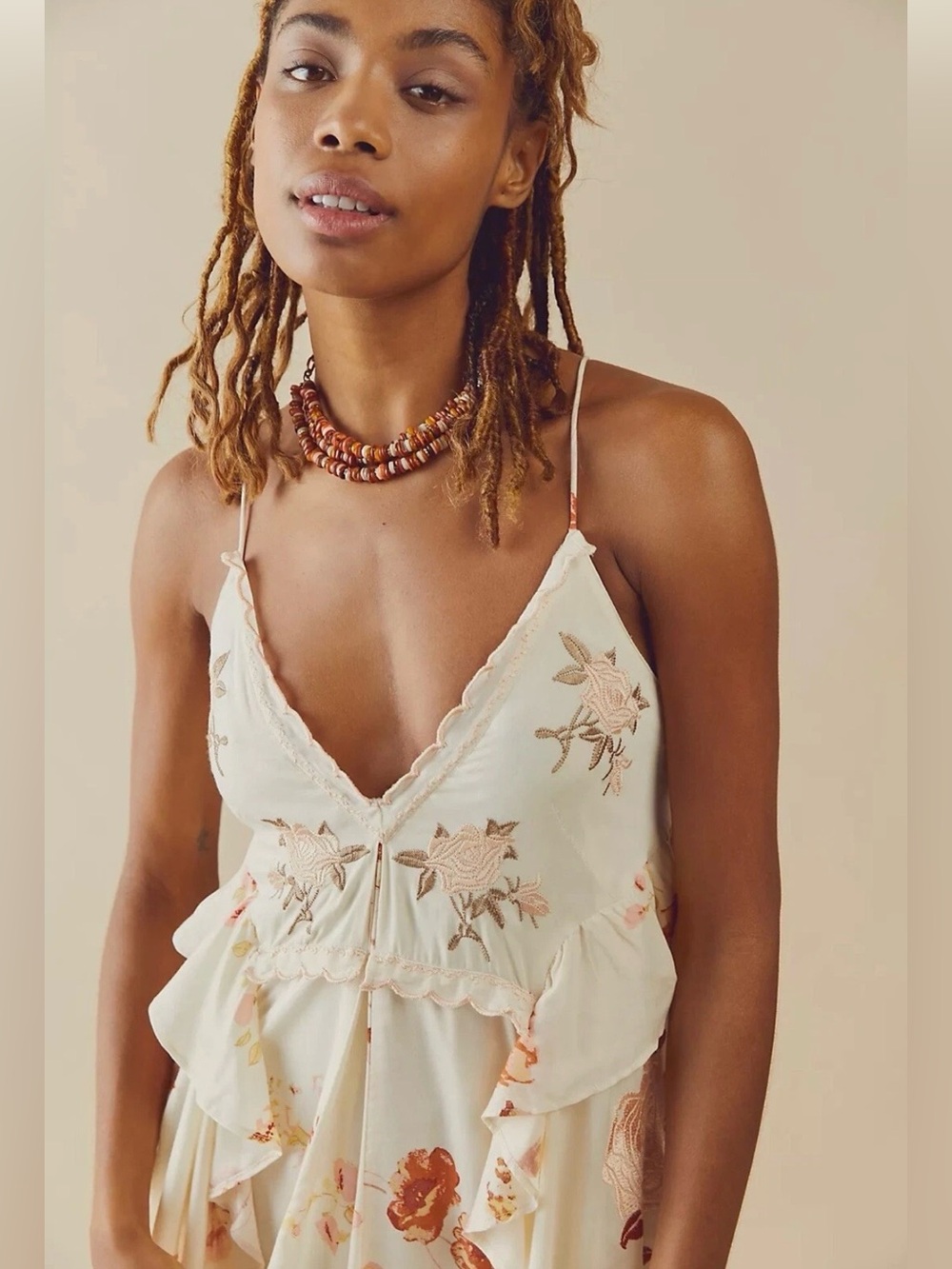 NWOT Free People Aubrey Embroidered Maxi Dress - Picture 2 of 15